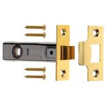 Tubular Mortice Latch, Brassed 75mm