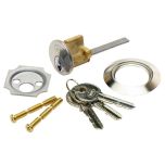 Replacement Cylinder for Night Latch, Stainless Steel Face