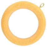 Screw Eye Curtain Pole Rings, Light Brown Wood, Inner Dimension 45mm (To Fit Poles up to 40mm Diameter) (6 Pack)
