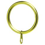 Fixed Eye Curtain Pole Rings, Brassed Metal, Inner Dimension 25mm (To Fit Poles up to 20mm Diameter) (6 Pack)