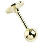 Towel Rail End Supports with Round Backplate, Brassed 25mm (2 Pack)