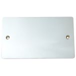 Electrical Blanking Plate, Double 2-Gang Bright Chrome Plated