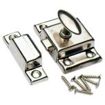 Cupboard Turn Catch, Chrome Plated 45mm