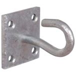 Hook on Plate, Rust Resistant Galvanised Steel 8mm