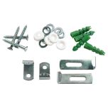Adjustable Mirror Clips, Set of 4 with Fixings