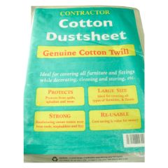 Cotton Twill Dust Sheet, 3.65 x 3.65 Metres (12 x 12 Foot)