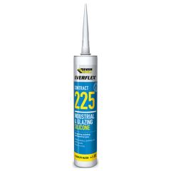 Everbuild Everflex 225 Industrial & Glazing Silicone Sealant, 295ml White - Limited stocks, use by date expired but perfectly usable
