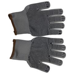 Safety Gloves, Knitted Glove Coated With PVC Dots, 1 Pair Size 9 Large