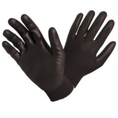 Safety Gloves, Poly Coated Nylon, 1 Pair Size 9 Large
