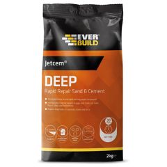 Everbuild Jetcem Deep Rapid Repair Sand & Cement, Grey 2 Kilo - Limited stocks, use by date expired but perfectly usable