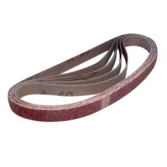 Toolpak Cloth Sanding Belts, 120 Grit 13mm x 475mm Long (5 Pack)