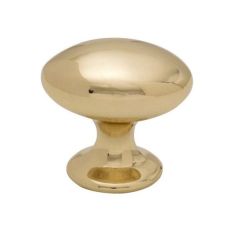 Oval Knob, Brassed 28mm