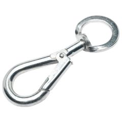 Dog Lead Spring Hook to Swivels, BZP 6mm (2 Pack)