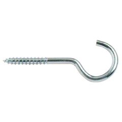 Screw Hooks, BZP Steel 80mm (10 Pack)