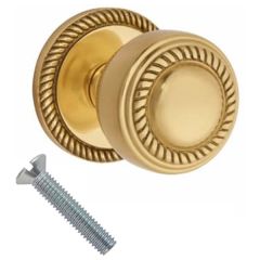 Georgian Style Centre Door Knob, Solid Brass 75mm