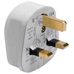 3-Pin Plug, 13 Amp White