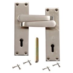 Victorian Style Lock Set, Pair Matt Chrome 150mm