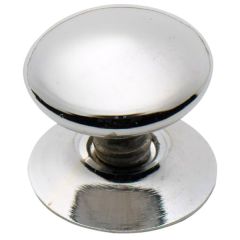 Victorian Style Door Knob, Chrome Plated Solid Brass 50mm