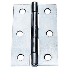 Butt Hinges, Zinc Plated Steel, 75 x 50mm (2 Pack)