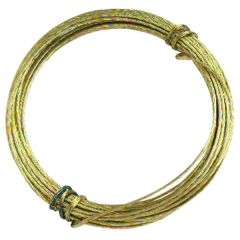No. 1 Picture Hanging Wire, Brass 6 Metres x 0.8mm Thick, Break Weight 6 kg/ 13 lb (5 Pack)