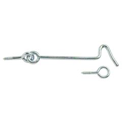 Gate Hooks & Eyes, Bright Zinc Plated 50mm (2 Pack)