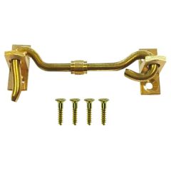 Gate Hook, Solid Brass 75mm