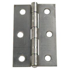 Butt Hinges, Self Coloured Steel, 63 x 44mm (2 Pack)