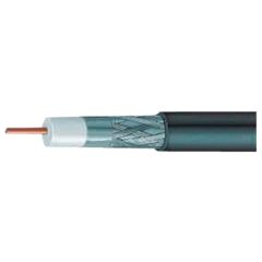 Single Coaxial TV/ Satellite Cable, 64 Strand RG6 75 Ohm, Black x 10 Metres