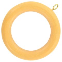 Screw Eye Curtain Pole Rings, Light Brown Wood, Inner Dimension 40mm (To Fit Poles up to 35mm Diameter) (6 Pack)
