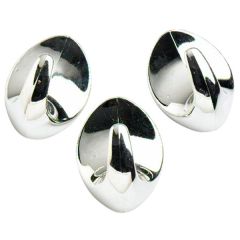 Self Adhesive Oval Hooks, Large Chromed (6 Pack)