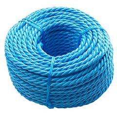 3-Ply Polypropylene Blue Rope, 5mm Gauge x 30 Metre Coil, 13g Per Metre