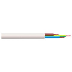 2183Y White 0.5mm² Round 3-Core Cable 10 Metre Coil