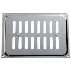 Adjustable Vent Cover, Bright Chrome Surface Mounting, Overall Dimensions: 9.5" x 6.5"