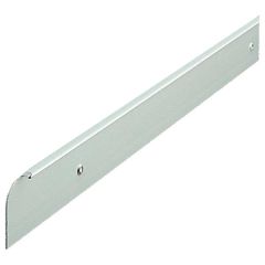 Worktop Trim End Cap, Universal Left or Right Profile, Matt Silver Finish 30mm x 630mm with 10mm Radius