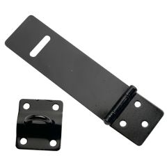 Safety Hasp & Staple, Black Japanned 100mm