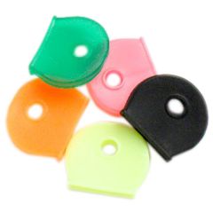 Fluorescent Yellow Flexible Plastic Key Caps (10 Pack)
