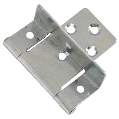 Cranked Flush Hinges, Bright Zinc Plated 50mm (2 Pack)