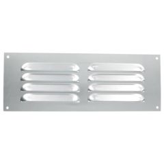 Louvered Vent Cover, Aluminium Surface Mounting, Overall Dimensions: 9.5" x 3.5"
