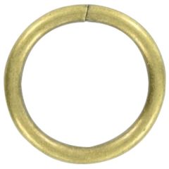 Curtain Rings, Antique Brass Metal (Internal Diameter 25mm) (6 Pack)