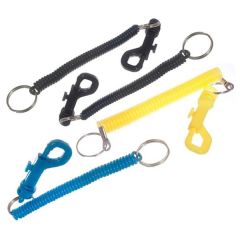 Assorted Colours Spiral Key Rings (4 Pack)