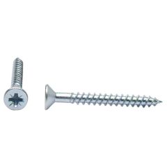 Twin Threaded Pozi CSK Woodscrews, BZP Hardened Steel 5.0 x 30mm (200 Pack)