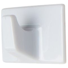 Self Adhesive Rectangular Hooks, White 35mm x 50mm (6 Pack)