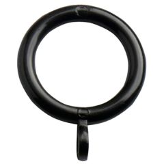 Fixed Eye Curtain Pole Rings, Black Plastic, Inner Dimension 28mm (To Fit Poles up to 20mm Diameter) (10 Pack)