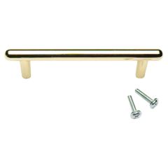 Pull Handle T Bar Style, Brassed 150mm Long with Fixings
