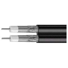 Dual Shotgun Sky/ HD Coaxial Cable, RG6 Black x 10 Metres