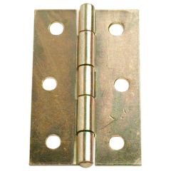 Butt Hinges, Brassed Steel, 100 x 70mm (2 Pack)