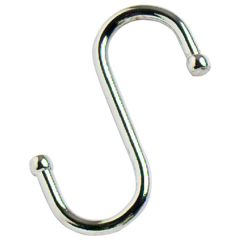 Ball End Kitchen S Hooks, Chrome Plated 100mm (5 Pack)