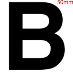 Black Self Adhesive Vinyl Letter, 50mm Letter B