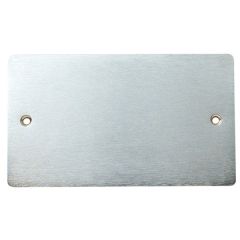 Electrical Blanking Plate, Double 2-Gang Stainless Steel