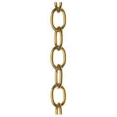 Brazed Oval Link Chain, Brass 2.3mm x 16mm x 2 Metres